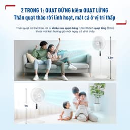 Thumbnail Quạt đứng có điều khiển từ xa Tefal Turbo Silence Plus VH689690 - Gió đối lưu đa chiều 2