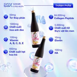 Thumbnail Liệu Trình 2 Chai Nước Uống 82X Gồm Placenta Sakura & Collagen Koharu Làm Đẹp Da 500ml/chai 2