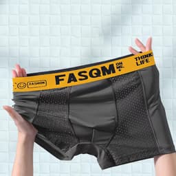 Thumbnail Quần Lót Boxer Nam Dạng Lưới Thoáng Khí Plus Size XL-5XL 4