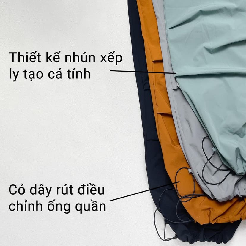 Ảnh Quần jogger gió mát lạnh GN88 thiết kế xếp ly cá tính có giây điểu chỉnh ông quần by Gladimax 3
