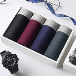 Thumbnail Quần Lót boxer cotton Không Đường May Màu Sắc Đơn Giản Cho Nam Giới Có Size xl-4xl 4