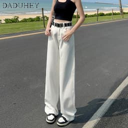 Thumbnail DaDuHey New American Style Ins High Street Loose Jeans Niche High Waist Wide Leg Pants Large Size Casual Pants 3