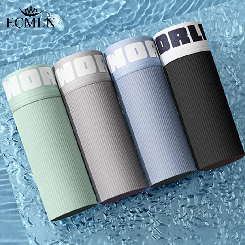 Ảnh Ecmln Quần Lót Boxer Lụa Lạnh Siêu Mỏng Thoáng Khí Thoải Mái Cho Nam Giới Có size Lớn 1