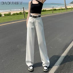 Thumbnail DaDuHey New American Style Ins High Street Loose Jeans Niche High Waist Wide Leg Pants Large Size Casual Pants 1