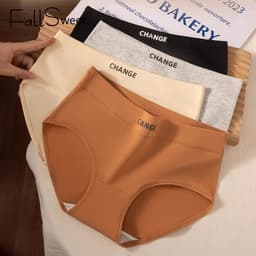 Thumbnail FallSweet 40-75KG Quần Lót cotton Lưng Vừa Mềm Mại Thoáng Khí Cỡ Lớn l-2xl Thời Trang Cho Nữ 3