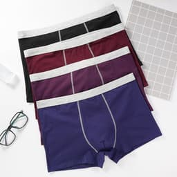 Thumbnail Quần Lót boxer cotton Không Đường May Màu Sắc Đơn Giản Cho Nam Giới Có Size xl-4xl 1