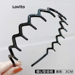 Thumbnail Cài tóc rửa mặt Lovito chống trượt lượn sóng hoạt hình dễ thương cho nữ LFA18624 4