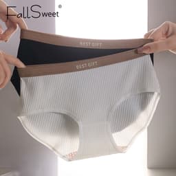 Thumbnail Fallsweet Quần Lót Cotton Thời Trang Cho Nữ Giữa Eo Thoáng Khí Ren Quần Lót Plus Kích Thước Thoải Mái Đồ Lót Mông Nâng 2
