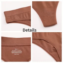 Thumbnail Finetoo Quần lót Cotton nữ giữa eo Quần lót chữ G mềm màu trơn 2