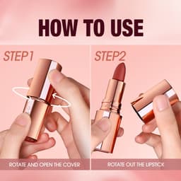 Thumbnail O.TWO.O  Frosted Lipstick Parity Upper Lip Color Lock Beauty And Health Long Lasting Lipstick Light And Makeup-free Rich And Full Lipstick 24H Long-lasting Silky Soft *GLASS 3