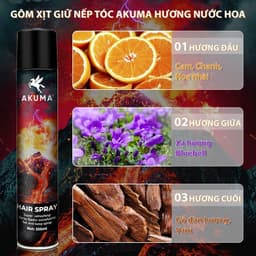 Thumbnail Gôm Xịt Giữ Nếp Tóc AKUMA HAIR SPRAY 390ml Hương Nước Hoa Chính Hãng Akuma 4