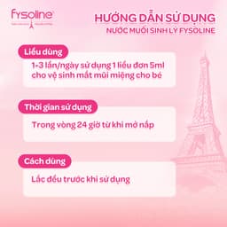 Thumbnail Nước muối sinh lý Fysoline Pháp - Vệ sinh mắt, mũi, miệng cho bé hàng ngày - Hộp 40 ống x 5ml 4