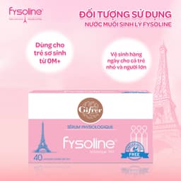 Thumbnail Combo 2 Nước muối sinh lý Fysoline nhập khẩu Pháp vệ sinh mắt, mũi, miệng cho bé (Hộp hồng 40 ống x5ml) 4