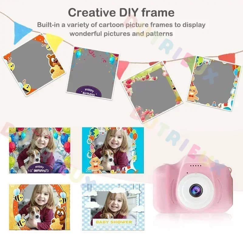 Ảnh Đồ Chơi Trẻ Em Camera Kỹ Thuật Số Vintage Camera Trẻ Em Chiếu Video Camera Chụp Ảnh Ngoài Trời 8GB Quà Tặng Cho Trẻ Em 2