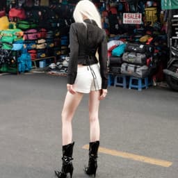 Thumbnail Sizzle Shirred Silk Shirt - Áo sơ mi lụa hoạ tiết dây kéo trước 2