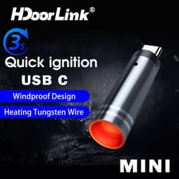 Thumbnail Hdoorlink Loại C Sưởi Ấm Cáp Sưởi USB Cho Điện Thoại Di Động Máy Tính Bảng Ngoài Trời Lửa Di Động Chống Gió Đặc Biệt Adapter 2