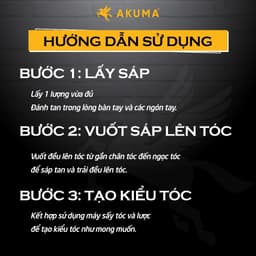 Thumbnail Sáp Vuốt Tóc, Gôm Xịt Tóc, Xịt Tạo Phồng Tóc AKUMA Hàng Chính Hãng (Tặng 2 Lược Vuốt Sáp Khi Mua Combo 2 Món) 4