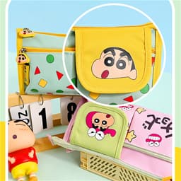 Thumbnail Aubess [Quà tặng] Hộp đựng bút chì Crayon Shin-Chan dung tích lớn cho học sinh Hộp đựng bút chì chống nước dễ thương Túi đựng đồ dùng học tập hoạt hình 3