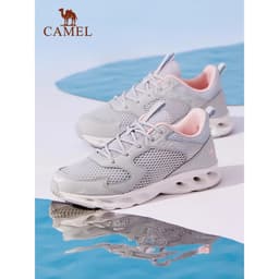 Thumbnail Camel Leisure Ngoài Trời Mùa Hè Lưới Thoáng Khí Đen Nhẹ Đệm Thể Thao Thoải Mái Giày Đi Bộ Cho Nam Nữ Cặp Đôi 1