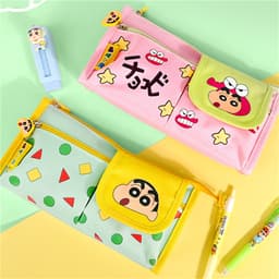 Thumbnail Aubess [Quà tặng] Hộp đựng bút chì Crayon Shin-Chan dung tích lớn cho học sinh Hộp đựng bút chì chống nước dễ thương Túi đựng đồ dùng học tập hoạt hình 1