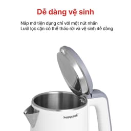 Thumbnail Ấm siêu tốc Happy Cook 1.2L, HEK-120PW  - 2 lớp chống nóng - Bảo hành chính hãng 12 tháng. 3