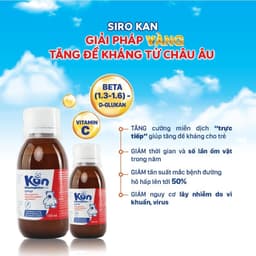Thumbnail Siro Kan ImunoGlukan hỗ trợ miễn dịch nâng cao sức đề kháng cho bé - Nhập khẩu 4