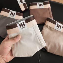 Thumbnail Ecmn Nam Morandi Màu Quần Short Boxers Kháng Khuẩn Đáy Quần Lót Thoáng Khí Mềm Mại Và Thân Thiện Với Da Liền Mạch Plus Kích Thước Quần Lót 4
