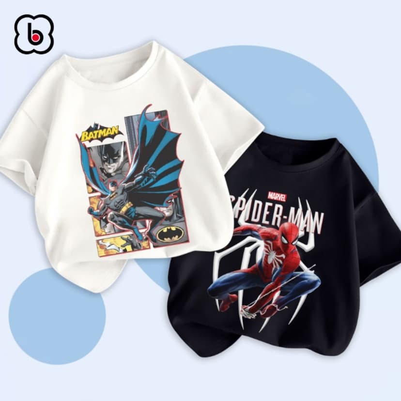 Ảnh BST Áo MARVEL 2025 Áo thun cotton cho bé BabyloveGO BST áo siêu nhân bé trai phong cách US/UK 3