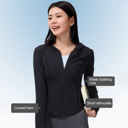 Thumbnail CAMEL CROWN Quần áo chống nắng mỏng ngoài trời dành cho nữ Áo khoác ngắn Cool Ice Silk 2