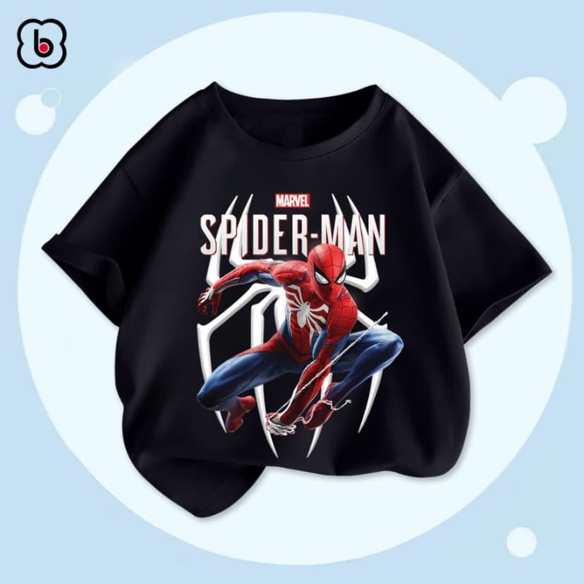 Ảnh BST Áo MARVEL 2025 Áo thun cotton cho bé BabyloveGO BST áo siêu nhân bé trai phong cách US/UK 4