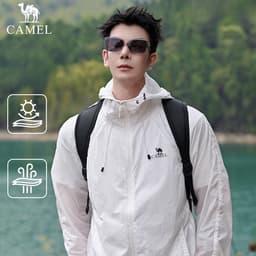 Thumbnail Camel Sunblock Coat Upf50 + Áo khoác da thoáng khí chống tia cực tím Kem chống nắng nam nữ 3