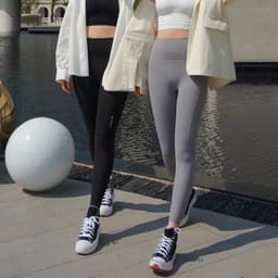 Thumbnail CAMEL CROWN Quần Tập Yoga Nữ Eo Cao Nâng Hông Skinny Naked Bee Quần Thể Dục Mùa Hè 4