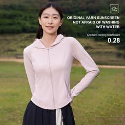 Thumbnail CAMEL CROWN Quần áo chống nắng mỏng ngoài trời dành cho nữ Áo khoác ngắn Cool Ice Silk 1