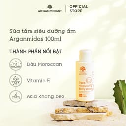 Thumbnail Sữa tắm dưỡng trắng siêu dưỡng ẩm Arganmidas Thiên Nhiên Argan Oil Hữu Cơ làm sạch và sáng nuôi dưỡng da - 100ml 3