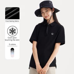 Thumbnail Áo sơ mi Polo ngắn tay CAMEL CROWN Unisex Áo thun lụa băng thoáng khí mát 2