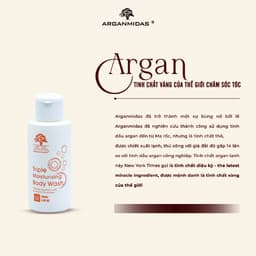 Thumbnail Sữa tắm dưỡng trắng siêu dưỡng ẩm Arganmidas Thiên Nhiên Argan Oil Hữu Cơ làm sạch và sáng nuôi dưỡng da - 100ml 1