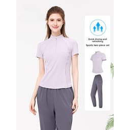 Thumbnail Camel CROWN Yoga Phù Hợp Với Nữ Chống Nắng Slim Fit Nhanh Khô Thoáng Khí Thể Thao Hai Mảnh Phù Hợp Với 4