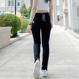 Thumbnail Quần kaki nữ KQ STYLING ống đứng ôm dáng co giãn 4 chiều mềm mịn Đen cao cấp 3