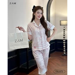 Thumbnail BỘ MẶC NHÀ ZAM - TSLA72 - BỘ NGẮN TAY QUẦN LỬNG  MUST DASH HỒNG 3