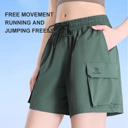 Thumbnail Quần short thể thao CAMEL CROWN dành cho nữ leo núi chống nắng thông thường quần short khô nhanh 1