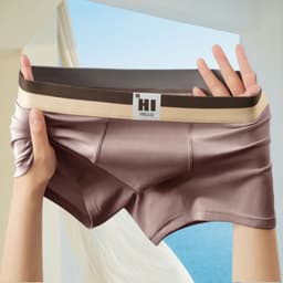 Thumbnail Ecmn Nam Morandi Màu Quần Short Boxers Kháng Khuẩn Đáy Quần Lót Thoáng Khí Mềm Mại Và Thân Thiện Với Da Liền Mạch Plus Kích Thước Quần Lót 1