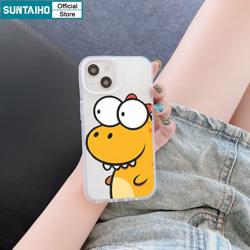 Ảnh Suntaiho Ngộ nghĩnh Hoạt Hình Độc Đáo Họa Tiết Rồng Trong Suốt Mờ Dành Cho Iphone 11 12 13 14 15 16 Pro Max IP 7 8 Plus Iphon X Xs XR Xs Max TPU Silicon Mềm Cao Cấp Chống Sốc Ốp điện thoại 1