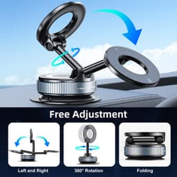 Thumbnail Giá đỡ điện thoại ô tô từ tính Fonken Cốc hút chân không 360° Giá đỡ điện thoại có thể gập lại có thể xoay được Thích hợp cho điện thoại thông minh 1