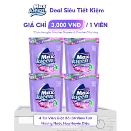Thumbnail Combo 4 Túi Viên Giặt Xả MaxKleen Hương Nước Hoa Huyền Diệu (34 viên/túi) 1