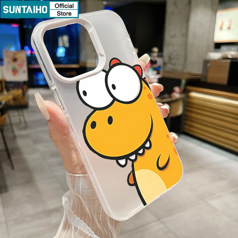 Ảnh Suntaiho Ngộ nghĩnh Hoạt Hình Độc Đáo Họa Tiết Rồng Trong Suốt Mờ Dành Cho Iphone 11 12 13 14 15 16 Pro Max IP 7 8 Plus Iphon X Xs XR Xs Max TPU Silicon Mềm Cao Cấp Chống Sốc Ốp điện thoại 3
