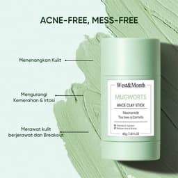 Thumbnail EELHOE 2 cái/1 cái Mặt nạ đất sét xanh Thanh Salicylic Acid Chống lỗ chân lông & Mặt nạ làm sạch mụn 3