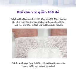 Thumbnail Tã/Bỉm Dán NABIZAM UltraThin Nội Địa Hàn Cao Cấp, Mỏng và Thấm Hút Tối Ưu Size M Cho Bé 6-11kg, 40 Miếng/Bịch 3