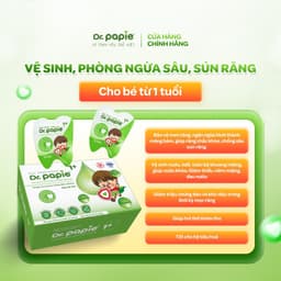 Thumbnail 2 Hộp Gạc Chống Sún Răng DR.PAPIE 1+ Tiêu Chuẩn 5SAO, Làm Sạch Khoang Miệng Cho Bé Từ 1 Tuổi  - 30Gói/Hộp x 2 2
