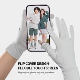 Thumbnail Găng tay chống nắng CAMEL CROWN Lái xe ngoài trời Băng lụa thoáng khí Chống tia cực tím Màn hình cảm ứng toàn ngón tay 1