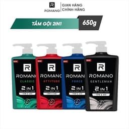 Thumbnail Tắm gội cho nam 2 trong 1 hương Nước hoa nam Romano 2in1 650g/chai 2